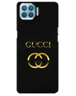 Чохол для OPPO A93 з картинкою «Золотий логотип Gucci»