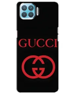 Чохол для OPPO A93 з картинкою «Gucci — червоний логотип»