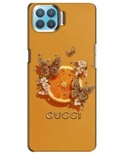 Чехол для OPPO A93 с картинкой «Gucci — золотые бабочки» Чехол для OPPO A93 с картинкой «Gucci — золотые бабочки»