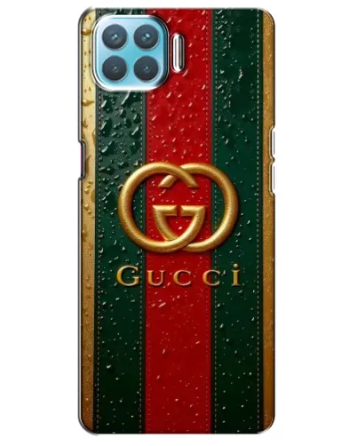 Чехол для OPPO A93 с картинкой «Gucci — фирменная полоса и золото» Чехол для OPPO A93 с картинкой «Gucci — фирменная полоса и золото»