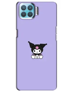Чехол для OPPO A93 с картинкой «Kuromi — фиолетовый минимализм»
