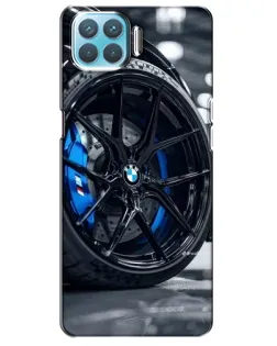 Чехол для OPPO A93 с картинкой «Колесо BMW вблизи»
