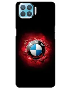 Чехол для OPPO A93 с картинкой «Логотип BMW — вспышка»