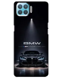 Чехол для OPPO A93 с картинкой «BMW сквозь ночной город»