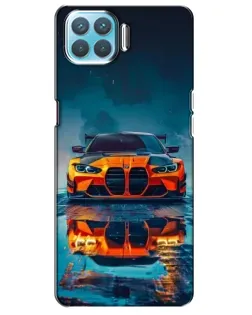Чехол для OPPO A93 с картинкой «BMW — золотая эмблема»