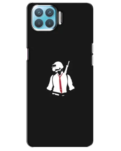 Чехол для OPPO A93 с картинкой «PUBG — силуэт воина»