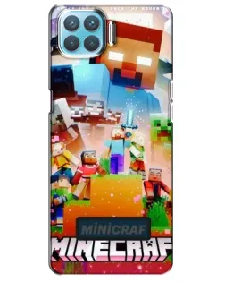 Чехол для OPPO A93 с картинкой «Minecraft герои игры»