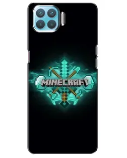 Чехол для OPPO A93 с картинкой «Minecraft Diamond лого»