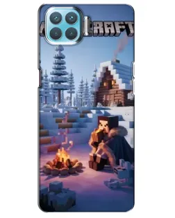 Чехол для OPPO A93 с картинкой «Зимний Minecraft»