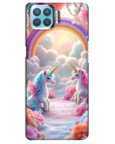 Чохол для OPPO A93 з картинкою «Веселка і єдинороги»
