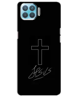 Чехол для OPPO A93 с картинкой «Графический крест Jesus» Чехол для OPPO A93 с картинкой «Графический крест Jesus»