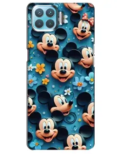 Чехол для OPPO A93 с картинкой «Паттерн Микки и Минни»