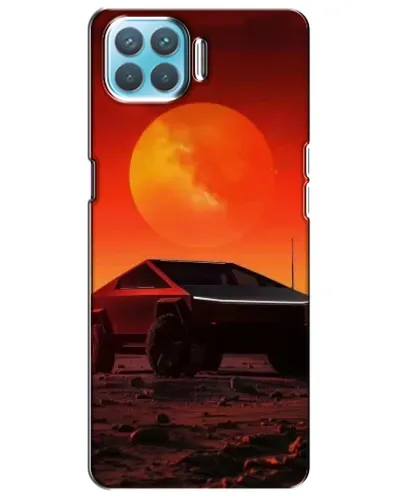 Чехол для OPPO A93 с картинкой «Cybertruck на Марсе»