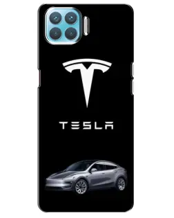 Чехол для OPPO A93 с картинкой «Tesla Model Y»