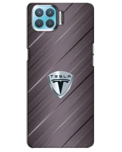 Чехол для OPPO A93 с картинкой «Металлическая текстура Tesla»