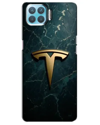 Чехол для OPPO A93 с картинкой «Мраморная Tesla Gold»