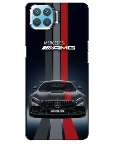 Чехол для OPPO A93 с картинкой «Mercedes — белый карбон»
