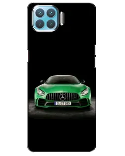 Чехол для OPPO A93 с картинкой «Mercedes — неоновый лого»