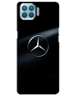 Чехол для OPPO A93 с картинкой «Mercedes на металле»