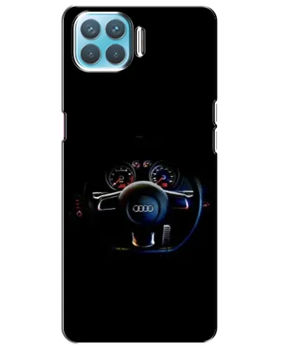 Чехол для OPPO A93 с картинкой «Салон Audi — руль»