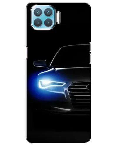 Чехол для OPPO A93 с картинкой «Неоновый взгляд Audi»
