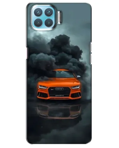 Чехол для OPPO A93 с картинкой «Audi в облаках дыма»