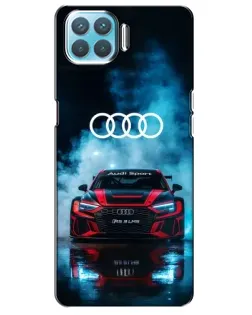 Чехол для OPPO A93 с картинкой «Audi Sport — неон»