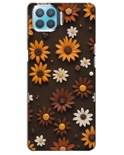 Чохол для OPPO A93 з картинкою «Візерунок з маленьких соняшників»