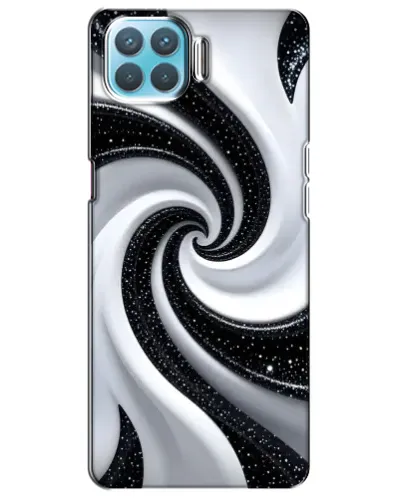 Чехол для OPPO A93 с картинкой «Черно-белая спираль» Чехол для OPPO A93 с картинкой «Черно-белая спираль»