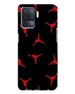 Чехол для OPPO A94 с картинкой «Jordan Red Pattern»