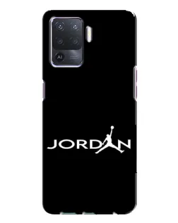 Чехол для OPPO A94 с картинкой «Jordan White Logo»