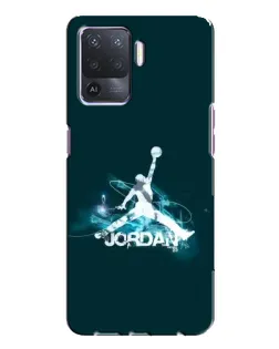 Чехол для OPPO A94 с картинкой «Jordan Blue Fire»