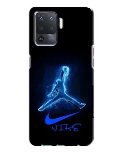 Чехол для OPPO A94 с картинкой «Jordan Neon Blue»
