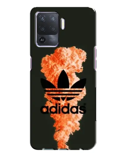 Чехол для OPPO A94 с картинкой «Оранжевый дым Adidas»