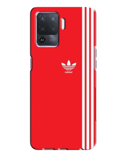 Чехол для OPPO A94 с картинкой «Красный минимализм Adidas»