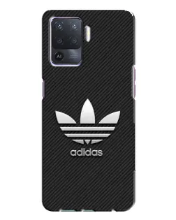 Чехол для OPPO A94 с картинкой «Adidas Карбоновая текстура»