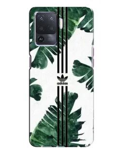 Чехол для OPPO A94 с картинкой «Пальмовые листья адидас»