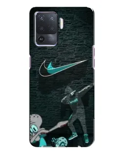 Чехол для OPPO A94 с картинкой «Спортивный арт Nike»