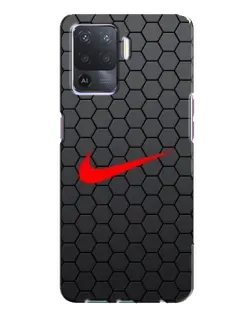 Чехол для OPPO A94 с картинкой «Nike — карбоновая сетка»
