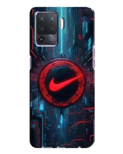 Чехол для OPPO A94 с картинкой «Техногенный стиль Nike»