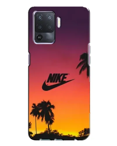 Чехол для OPPO A94 с картинкой «Nike на закате солнца»