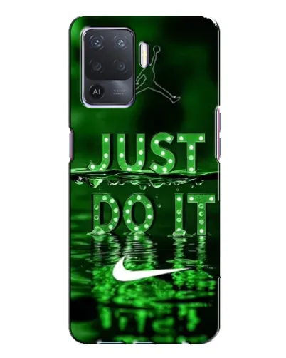 Чехол для OPPO A94 с картинкой «Зеленый неоновый Nike»