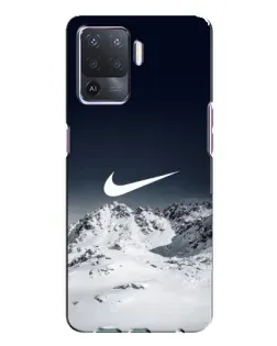 Чехол для OPPO A94 с картинкой «Nike — зимние горы»