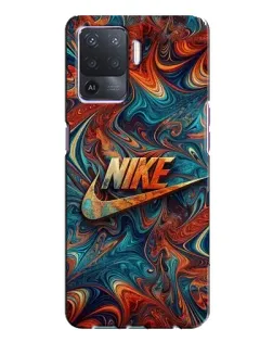 Чехол для OPPO A94 с картинкой «Nike в абстракции»