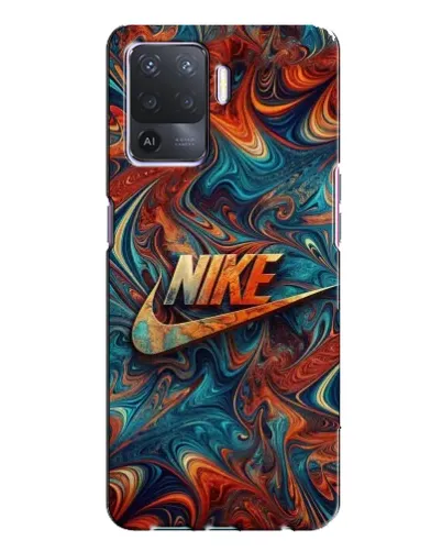 Чехол для OPPO A94 с картинкой «Nike в абстракции»