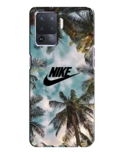 Чехол для OPPO A94 с картинкой «Тропический принт Nike» Чехол для OPPO A94 с картинкой «Тропический принт Nike»