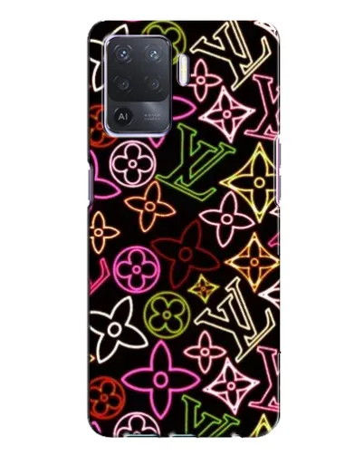 Чехол для OPPO A94 с картинкой «Неоновый микс Nike»