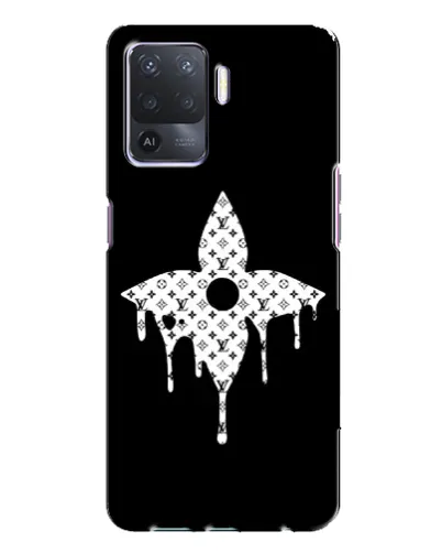 Чехол для OPPO A94 с картинкой «Цветочная монограмма»