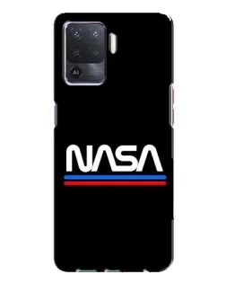 Чехол для OPPO A94 с картинкой «NASA — классика Red Blue»