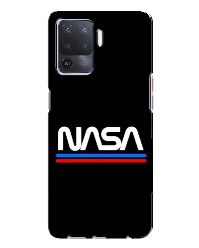 Чехол для OPPO A94 с картинкой «NASA — классика Red Blue»